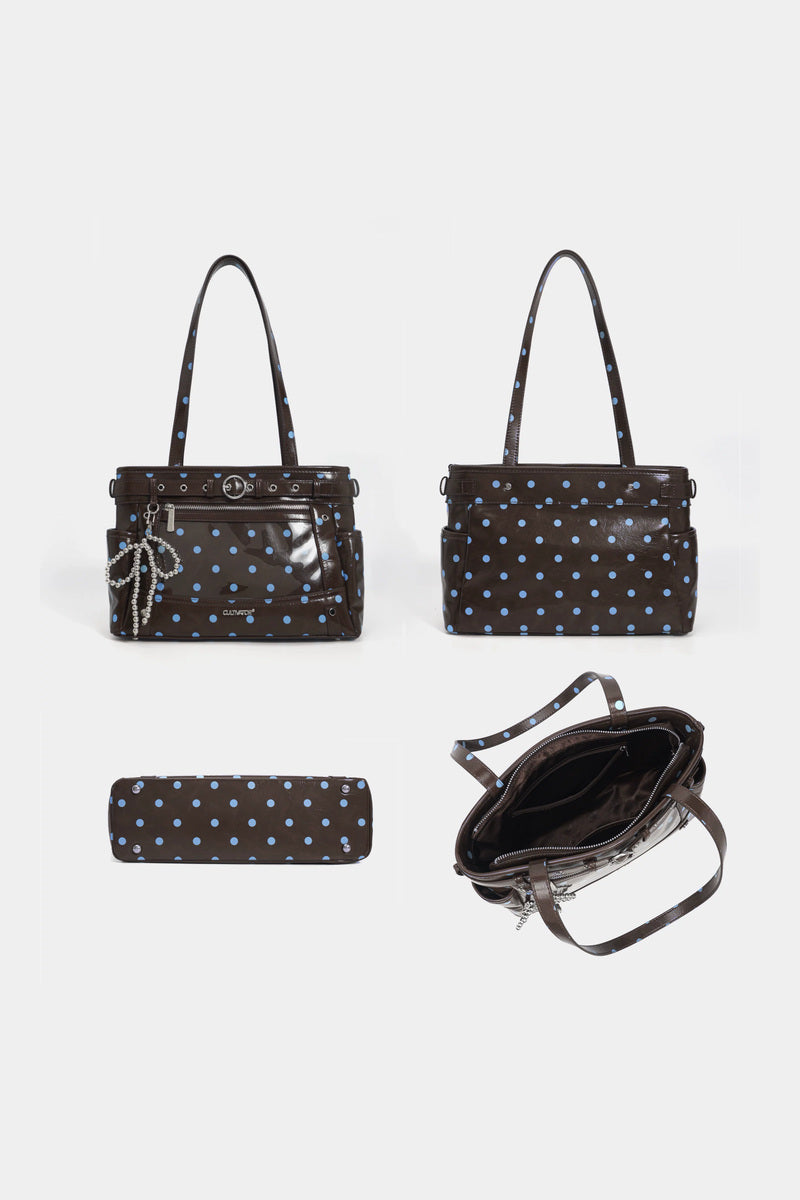 Glossy Polka Dot Tote - views