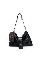 Leopard Pouch Hobo Bag - Black