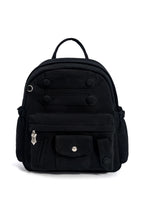 Military Strap Mini Backpack - Black