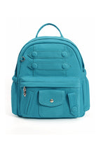 Military Strap Mini Backpack - Lake Blue