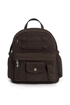 Military Strap Mini Backpack - Brown
