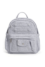 Military Strap Mini Backpack - Heather Gray