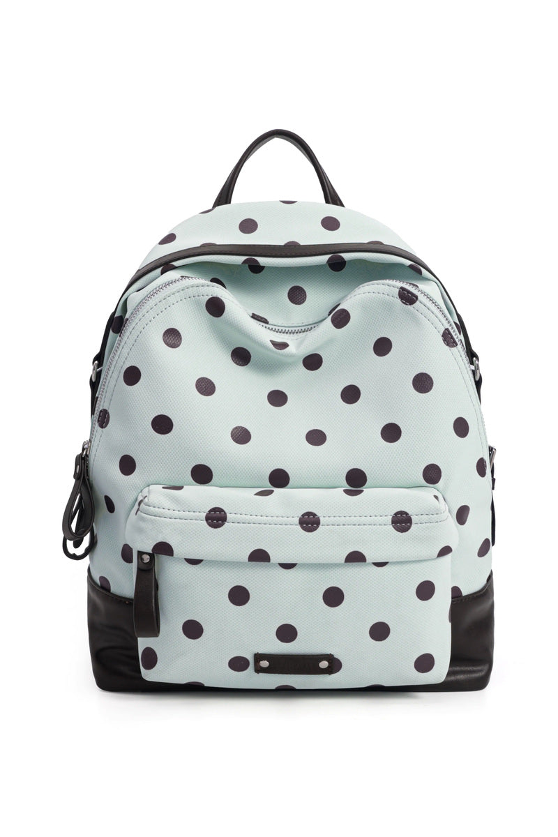 Polka Dot Commuter Backpack - Mint Green