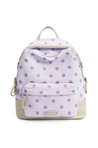 Polka Dot Commuter Backpack - Gray Pink
