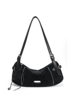 Soft Texture Baguette Bag - Black