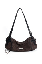 Soft Texture Baguette Bag - Brown