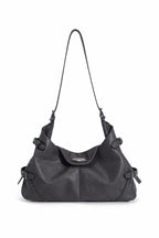 Zip Detail Hobo Bag - Iron Gray