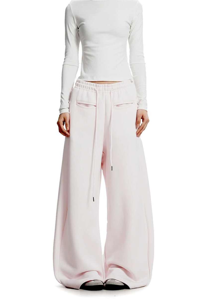 Curved Leg Drawstring Sweatpants – view 1