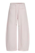 Curved Leg Drawstring Sweatpants – Pink – front product view