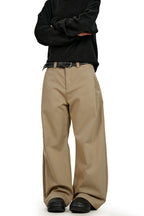 Curved Sorona Blend Trousers – Khaki – front view