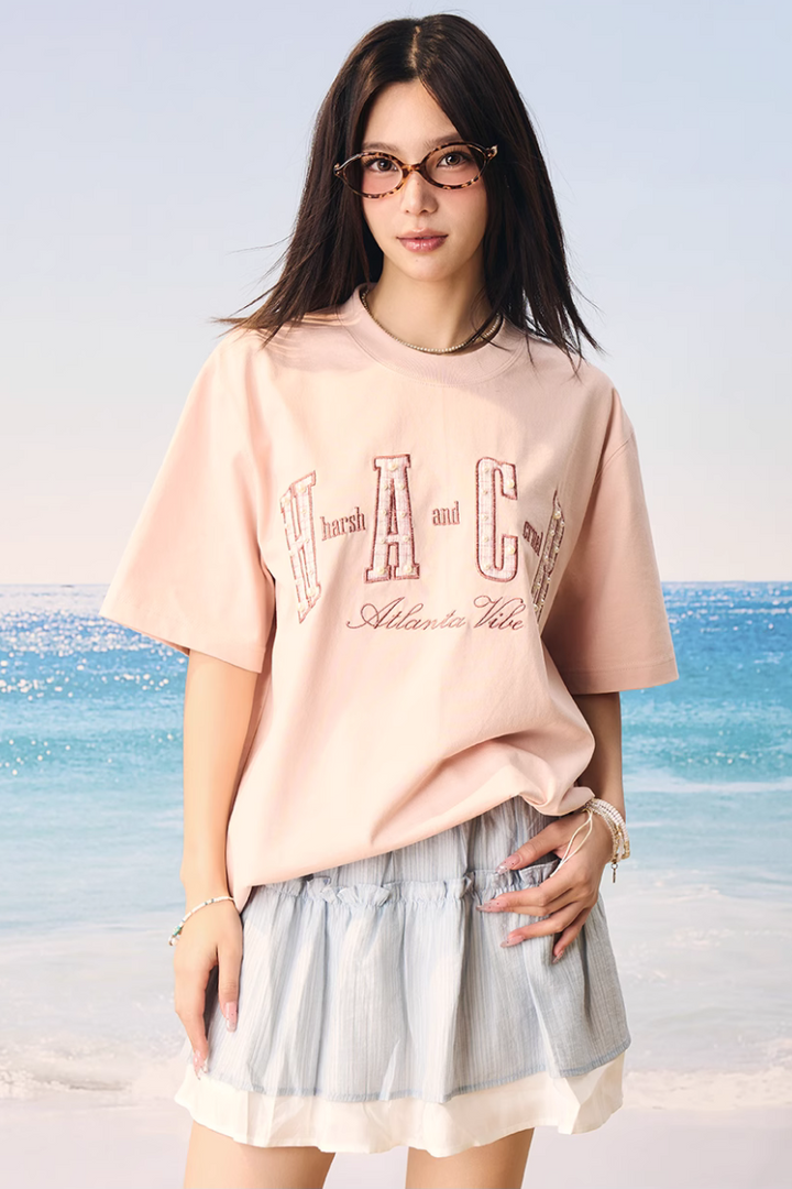 Patch Pearl Loose Fit Tee