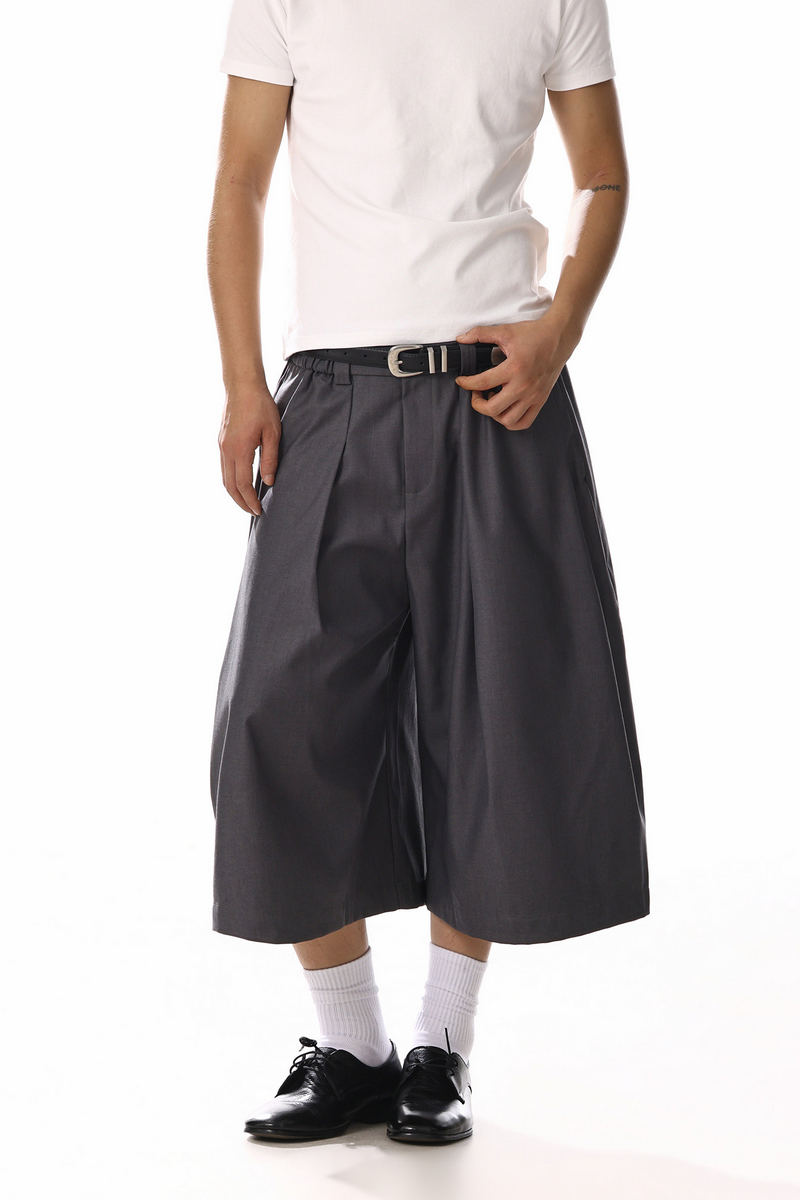 Pleated Wide Leg Culottes