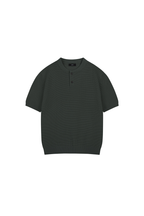 Waffle Knit Henley T-Shirt