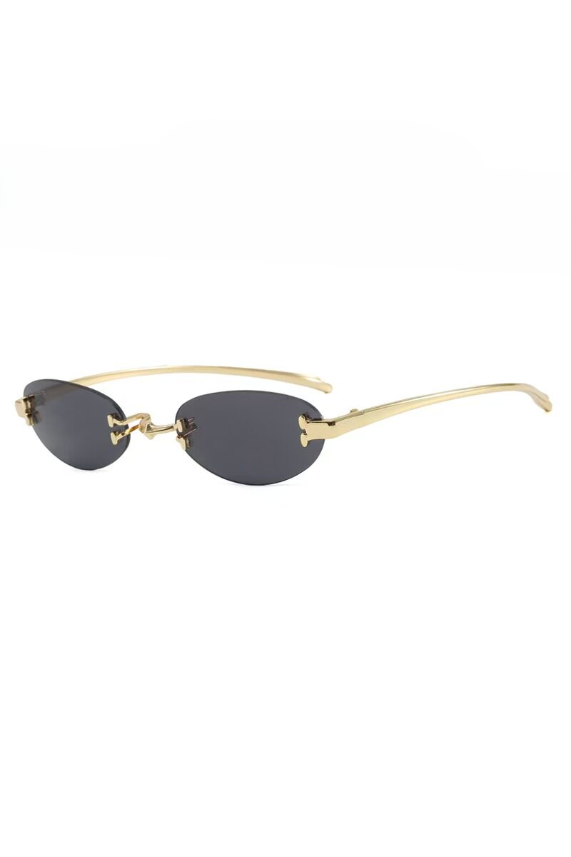 Rimless Oval Sunglasses