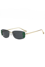 Elegant Rimless Leaf Sunglasses