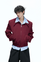 Layered Shirt Panel Jacket