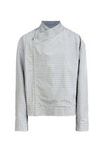 Pleated Wrap Collar Jacket