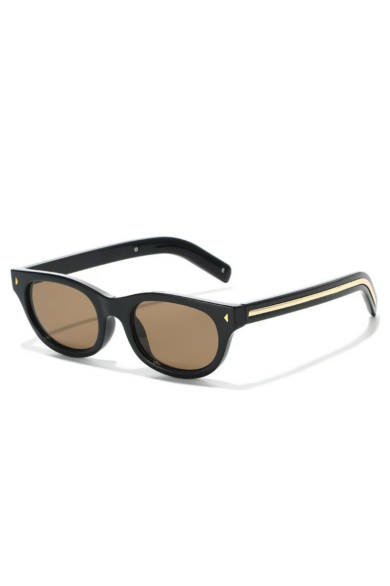 Slim Studded Cat Eye Sunglasses