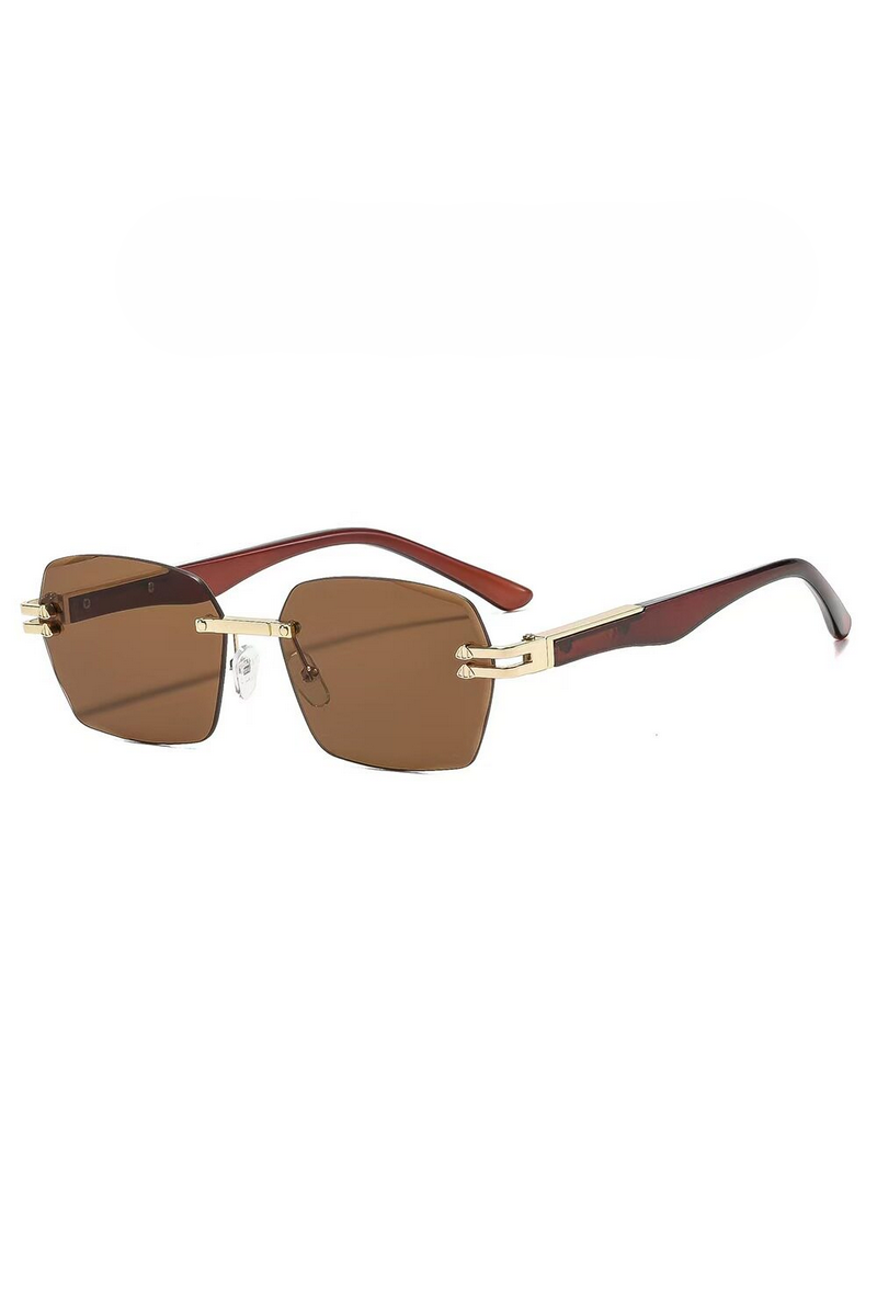 Elegant Rimless Polygon Sunglasses