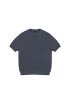 Jacquard Cotton Knit T-Shirt