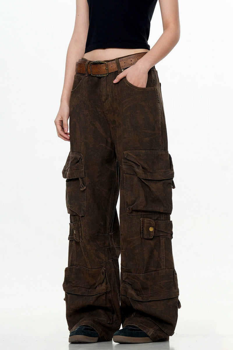 『Copping Zone』Heavyweight Camo Distressed Cargo Pants Distressed Camo Cargo Pants – Copping Zone