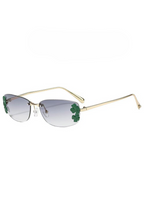 Elegant Rimless Leaf Sunglasses