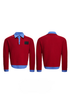 Layered Shirt Knit Sweater