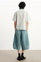 Textured Wide Leg Capris