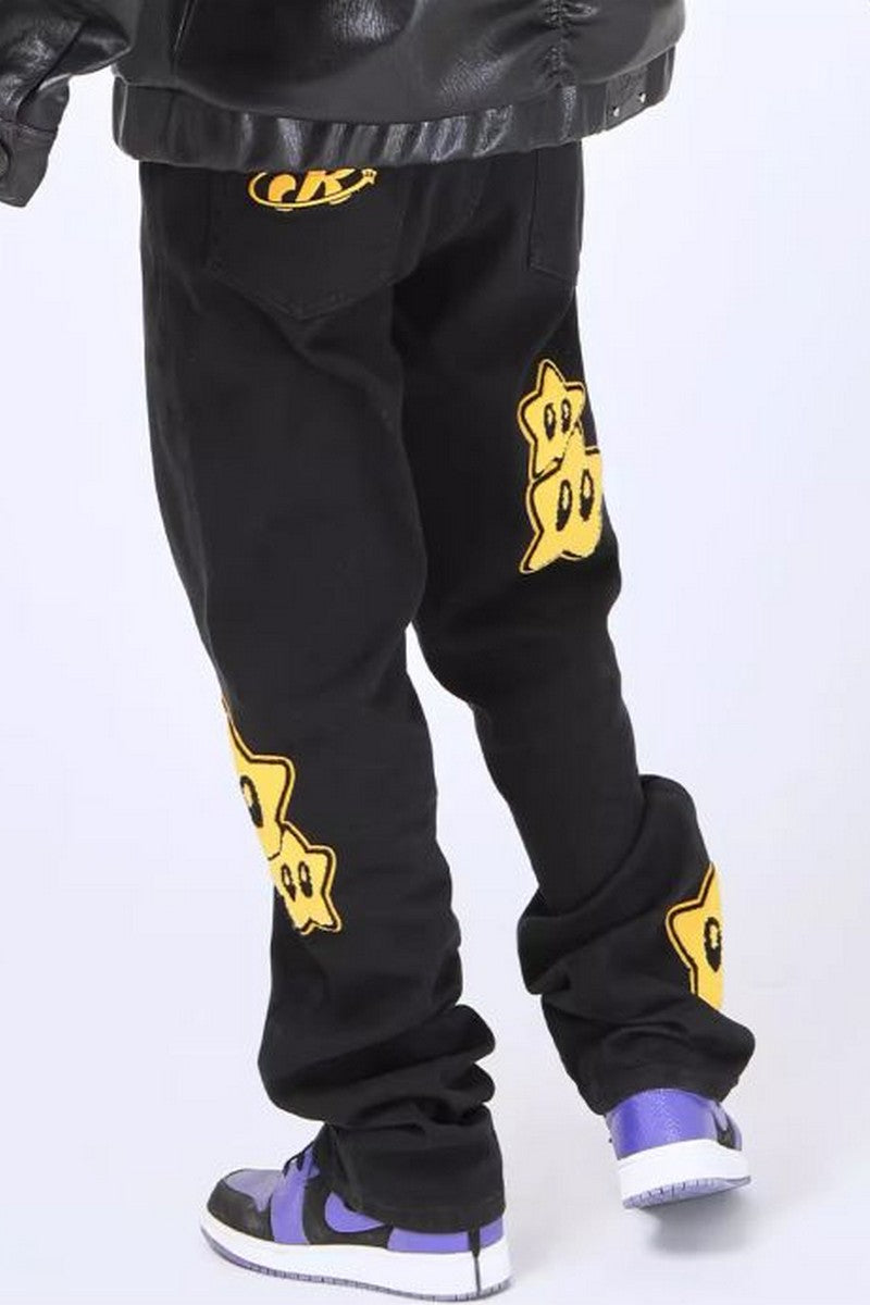 Embroidered Stars Jeans