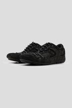 Distressed Canvas Panel Sneakers - Black - view 2