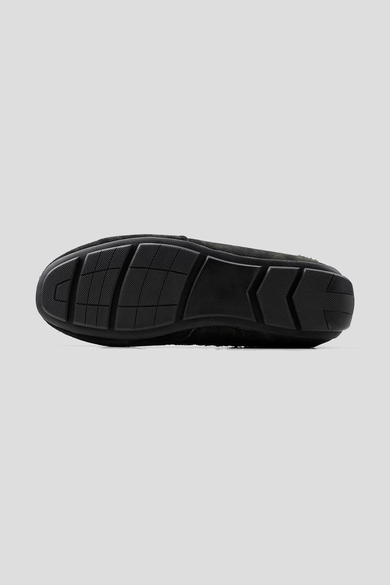 Distressed Canvas Panel Sneakers - Black - view 4