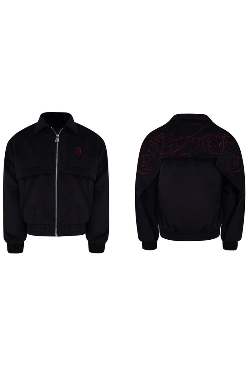 Embroidered Cleanfit Wool Jacket