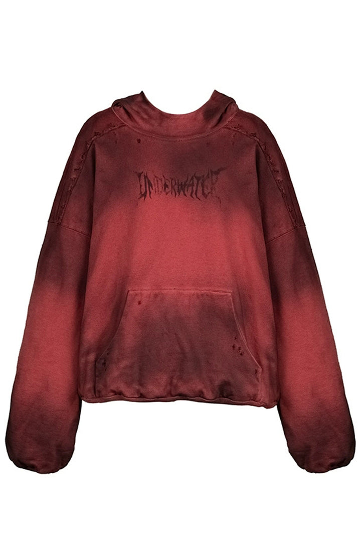 Ashen Ember Distressed Hoodie