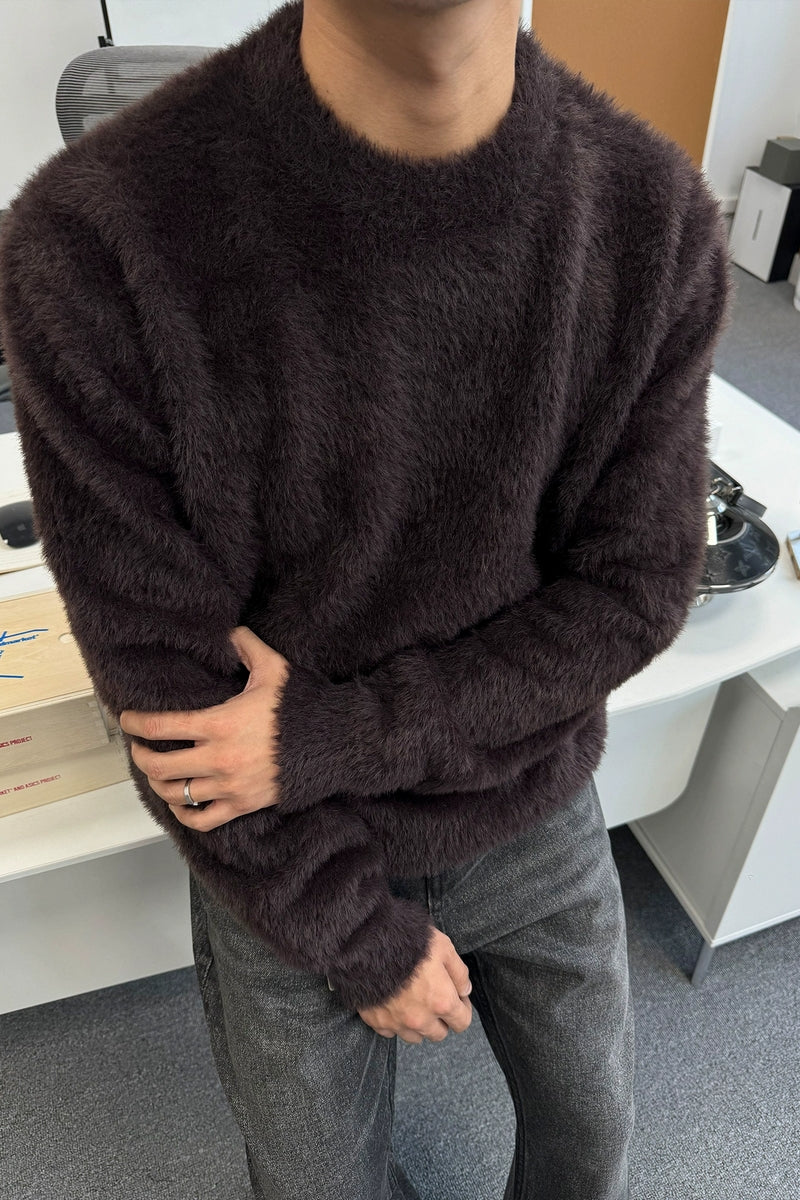 Faux Mink Knit Sweater