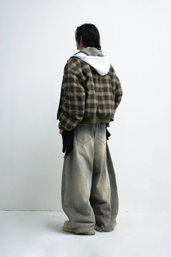 Plaid Reversible Hooded Jacket