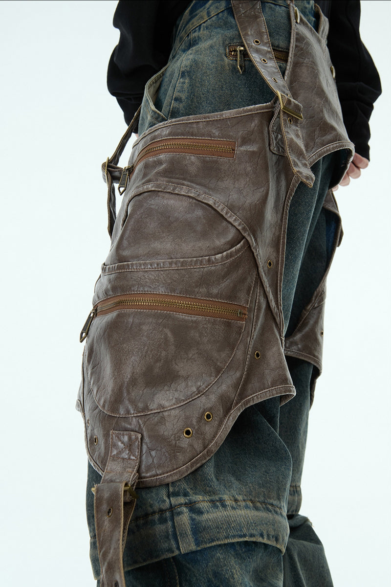 Detachable Patchwork Vintage Jeans