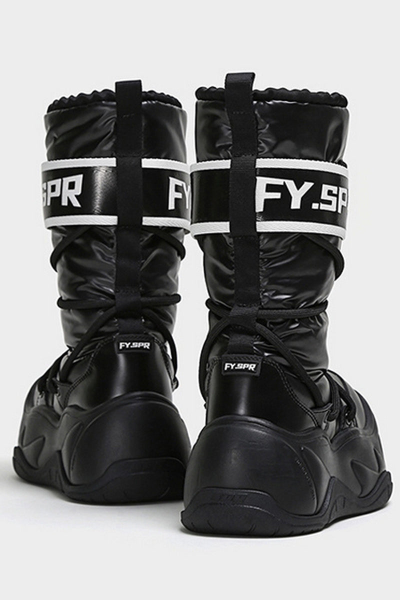 Black Waterproof Snow Boots