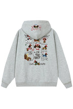 Dog Hand-Drawn Loose Fit Hoodie