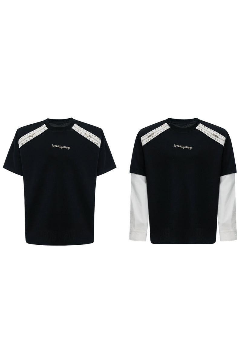 Deconstructed Colorblock Shirt-Tee