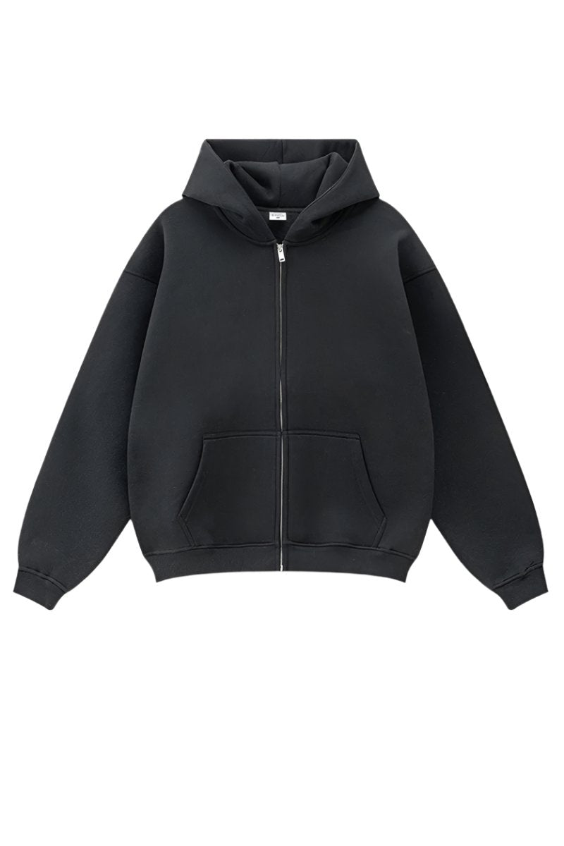 Fleece Streetwear Zip Hoodie