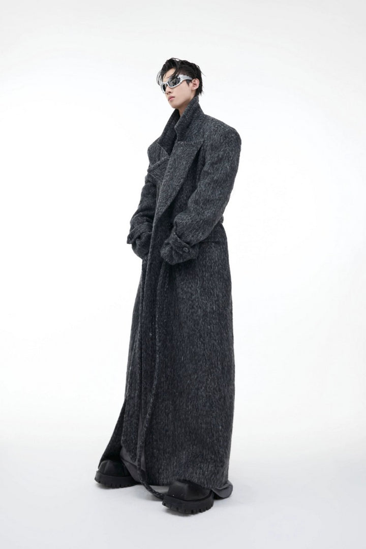 Oversized Wool Belted Long Coat