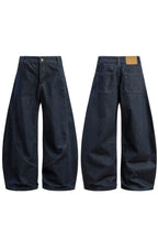 Vintage Raw Denim Wide-Leg Jeans