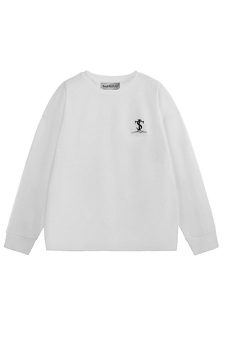 Basic Embroidered Logo Long Sleeve