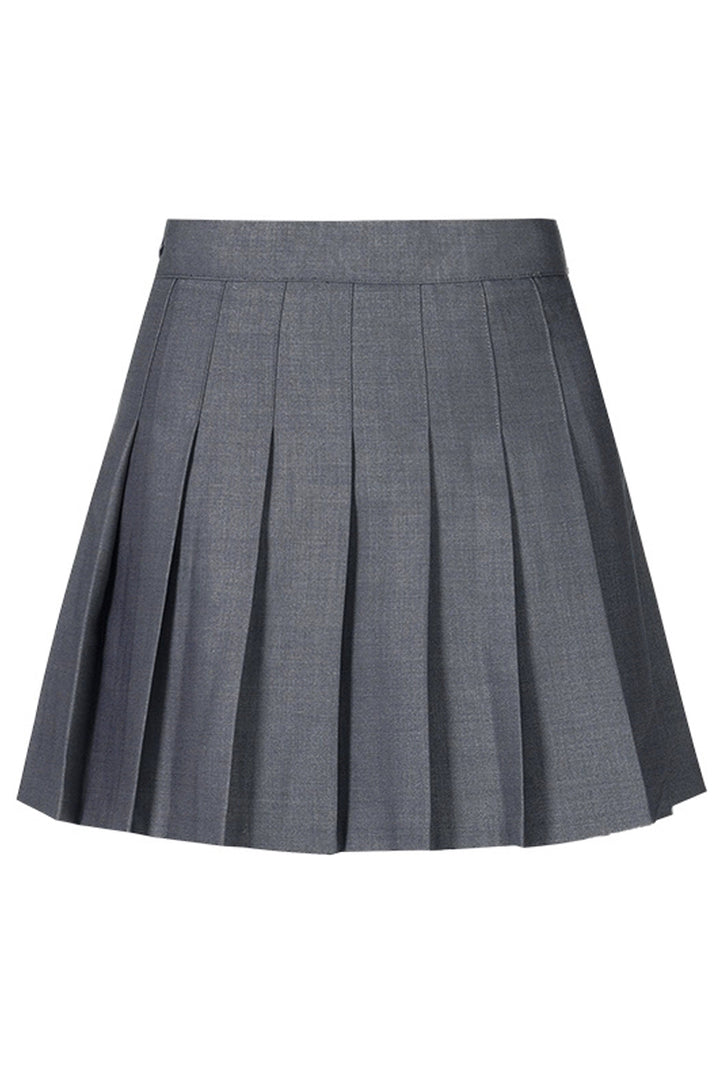 High-Waist Pleated Mini Skirt