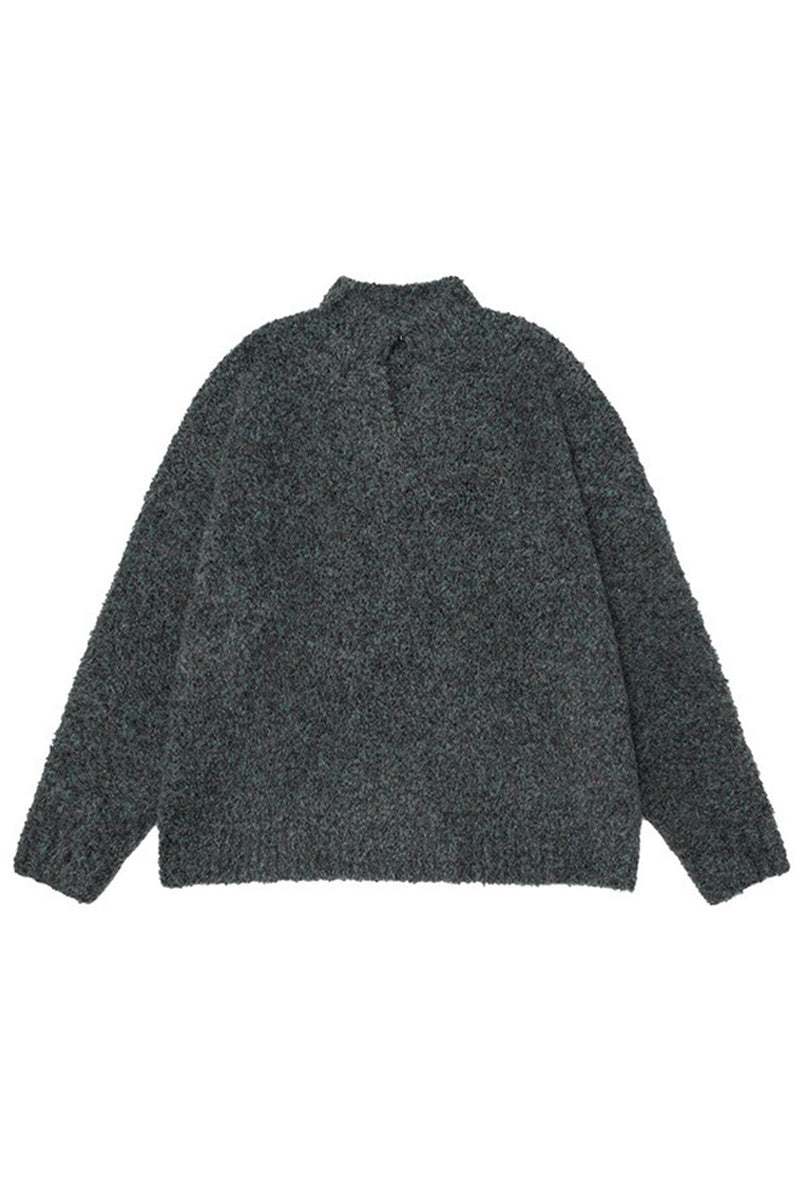 Minimalist V-Neck Knit Sweater