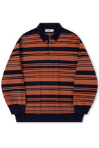 Striped Knit Polo Shirt