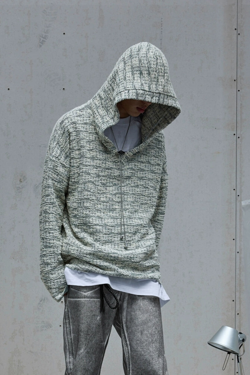 Distressed Hooded Sweatshirt