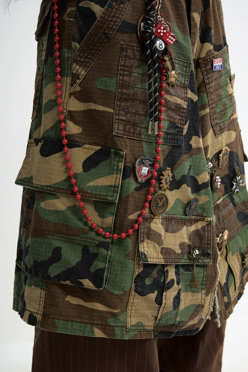 Camo Patch Detachable Badge Pants