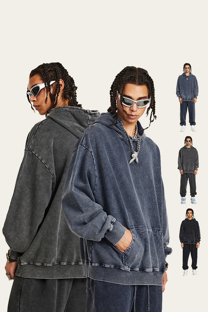 Vintage Washed Drop Shoulder Hoodie