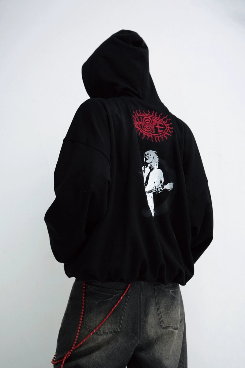 Creative Star Embroidered Hoodie